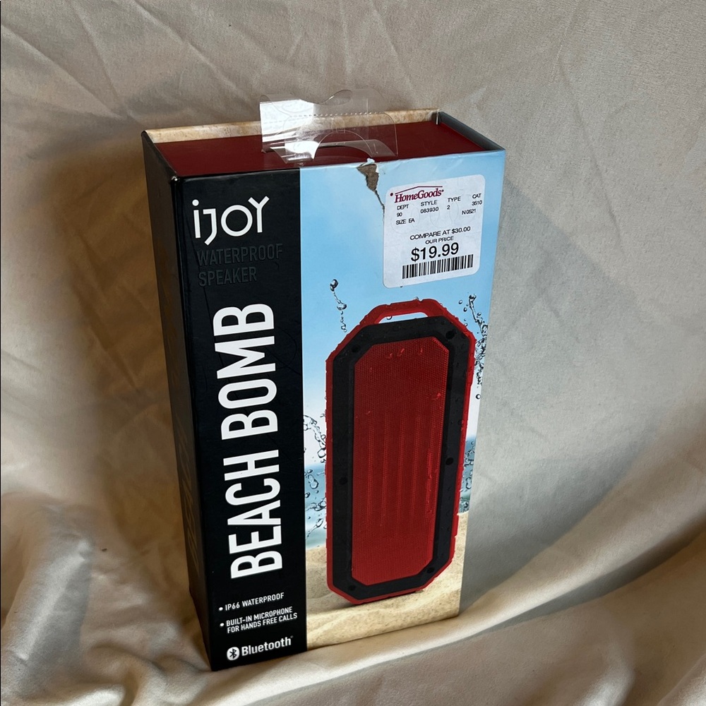 Beach Bomb Waterproof Bluetooth Speaker - Red